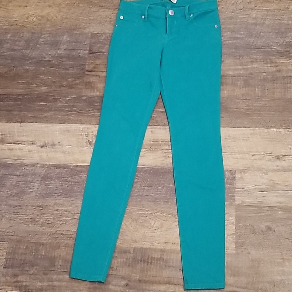 Express Turquoise Skinny Jeans